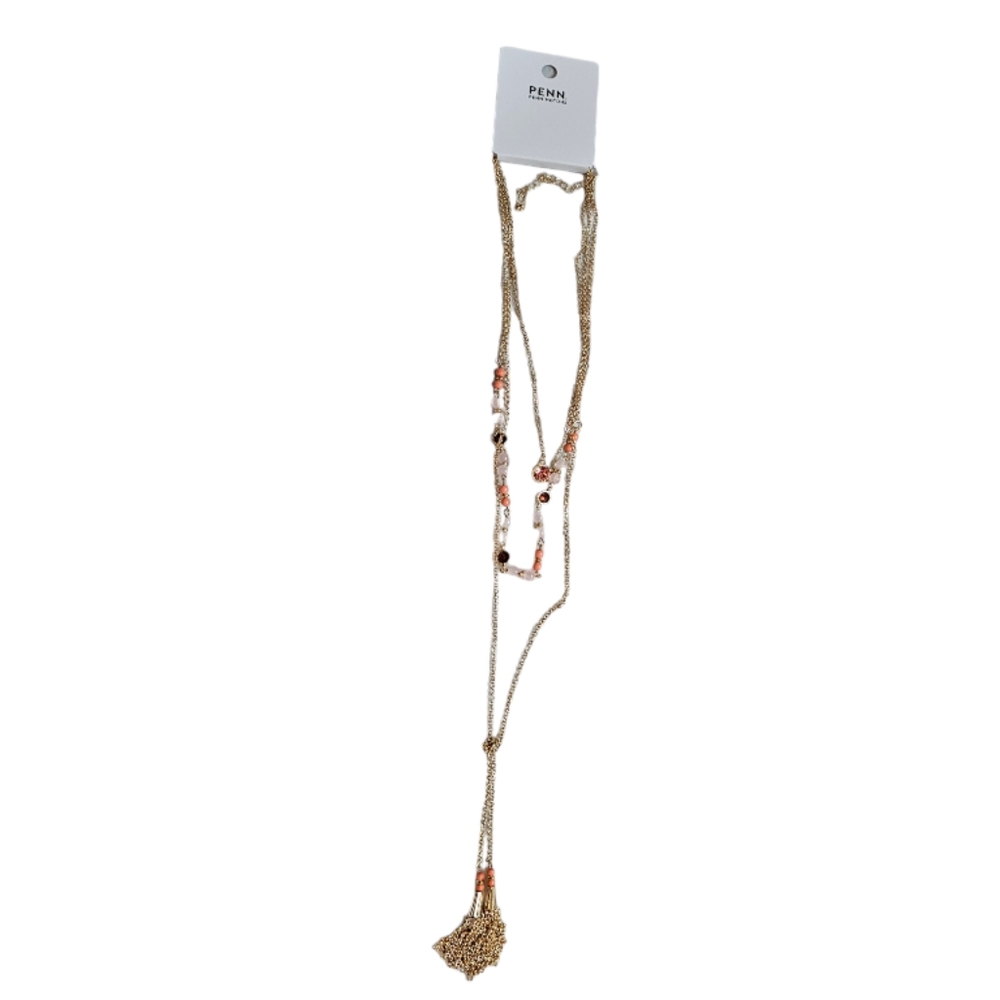 Multi-Coloured Penningtons Women's Long Bead and Tassels Multi-Chain Necklace